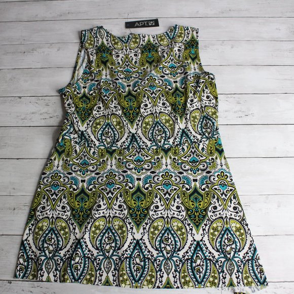 Apt. 9 Women's Sleeveless Wrap Top Size M Paisley Floral - Picture 4 of 4
